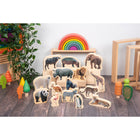 TickiT Wooden Wild Animal Blocks - Set of 15-Kid-friendly design: These chunky blocks are smooth to the touch and easy for small hands to grasp. Help children develop fine-motor skills as they move and stack the pieces