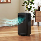 HOMCOM 8000 BTU Portable Air Conditioner - Black-Easy-to-read top LED screen with remote control 