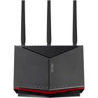 ASUS RT-BE86U BE6800 Dual Band WiFi 7 Smart AiMesh Extendable Router - Black-The RT-BE86U includes one 10G WAN/LAN port, ready for next-gen entertainment or home studios. It also unlocks an ultra-high speed 10 Gbps ethernet backhaul for a robust wired network.