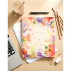 Hilroy Bright Floral Notebook - 10-1/2" H x 8" W - 160 Pages - Yellow-7