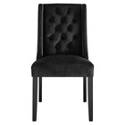 Modway Baronet Performance Velvet Dining Chairs - Black - 2 Pack-8
