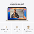 Apple MacBook Air 13" - M4 Chip - 256 GB SSD - 16 GB Unified Memory - Starlight - French-Portable Design - Superlight and less than half an inch thin, MacBook Air fits easily into your bag—and your on-the-go lifestyle