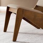 Modway Rylina Vegan Leather Accent Chairs - Walnut Brown - Set of 2-Wide Tapered Legs