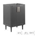 Modway Augusta 24" Bathroom Vanity Cabinet - Grey-Soft-Close Doors