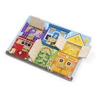 Melissa & Doug Latches Wooden Activity Board-Activity play board helps kids build dexterity as they figure out how 6 different latches work