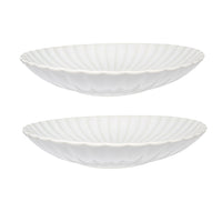 Casa Domani Solare Serving Bowl - 30cm - Cream - 2 Pack-Made of Stoneware