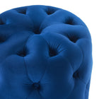 Modway Amour Tufted Button Round Performance Velvet Ottoman - Navy-6