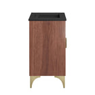 Modway Daylight 30" Bathroom Vanity - Black/Walnut-Fixtures Not Included