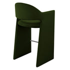 Modway Talia 41" Performance Velvet Bar Stool - Moss Green-Floor Protecting Foot Pins