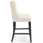 Modway Baronet Upholstered Fabric Counter Bar Stool - Beige - Set of 2-Sinuous Spring Support