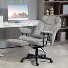 HOMCOM Big and Tall High Back Office Chair with Footrest - Grey-Big and tall chair with a 396 lb weight capacity and 22.4" wide seat