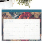 Cambridge 2026 Midnight Garden Monthly Desk Pad Calendar - 17" H x 21-3/4" W - Bilingual-12 months: January 2026 - December 2026