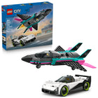 LEGO City Great Vehicles Jet vs. Car-LEGO City Jet vs. Car 6+ playset, featuring a toy supercar and jet