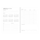 Letts of London 2027 Denim Weekly/Monthly Planner with Sewn Binding and Fabric Cover - 8-1/4" x 5-7/8"- Assorted - Multilingual-Ribbon bookmark / page marker