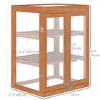 Outsunny Wooden 2 Tier Cold Frame Greenhouse- Made from a solid fir wood frame and polycarbonate panels for durability
 