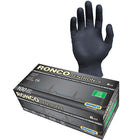 Ronco Sentron Nitrile Gloves - Black - Large - 100 Pack-Black