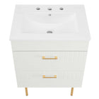 Modway Daybreak 24" Bathroom Vanity - White-Spacious Drawers