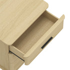 Manhattan Comfort Clifford Traditional 3-Drawer Nightstand - Natural Oak-Sleek Hardware: Modern drawer pull adds contrast and a clean, contemporary touch