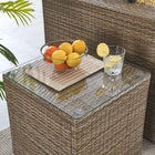Modway Convene Outdoor Patio Side Table - Brown-Water and UV Resistant