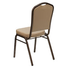 Flash Furniture HERCULES Series Crown Back Stacking Banquet Chair in Tan Vinyl - Copper Vein Frame-Crown Back Design