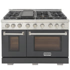 Kucht 48" KFX-X Series Pro Style Propane Gas Range - Stainless Steel/Cement Gray-Rocket power burner 21 000 btu for rapid searing