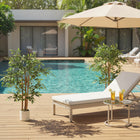 HOMCOM 4' Artificial Banyan Tree - Green - 2 Pack-Material: PEVA, Wood, Cement, PP 
