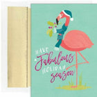 JAM Paper Christmas Cards & Matching Envelopes Set - 7-6/7" x 5-5/8" - Fabulous Flamingos - 18 Pack-Fabulous Flamingos Design
