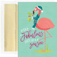 JAM Paper Christmas Cards & Matching Envelopes Set - 7-6/7" x 5-5/8" - Fabulous Flamingos - 18 Pack-Fabulous Flamingos Design