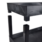 Luxor TUFFY XL Three-Tier Multi-Purpose Utility Cart - 32" W x 18" D - Black-Designed in black to fit in a variety of environments while masking dirt and wear
