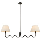 Modway Wave Squiggle 2-Arm Pendant Light - Black-ETL Listed and Approved