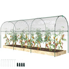 Outsunny Tunnel Tomato Greenhouse with 4 Hoops and Top Tap- Half-open design: protected top and open bottom. Great for growth
 