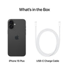 Apple iPhone 16 Plus 6.7" - 128 GB - Black - Bell and Virgin Plus-Satellite Connectivity: If you don't have cell service or Wi-Fi, iPhone can connect to a satellite so you can send and receive messages and Tapbacks. In a severe car crash, iPhone can connect to emergency services when you can't