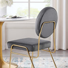 Modway Craft Performance Velvet Dining Side Chairs - Gold/Grey - 2 Pack-Come Fully Assembled