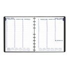 Blueline 2027 MiracleBind 12-Month Weekly Planner Appointment Book with Twin-Wire Binding - 10-3/4" x 8-1/8" - Black - Bilingual-Twin-wire binding with lizard-like soft cover