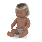 Miniland Educational Baby Doll 15" Caucasian Girl-For ages 10 months and up