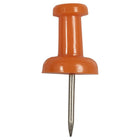 JAM Paper Colourful Push Pins - Orange - 100 Pack-Quantity: 100 Push Pins | Durable and reusable thumbtacks designed for a long lasting, strong hold