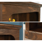 Sauder Arch 5-Shelf Bookcase - Grand Walnut-Modular design: Two or more units can be positioned side-by-side to create a library wall for increased storage