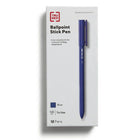 TRU RED Ballpoint Pen - Medium Point - 1.0mm - Blue - 12 Pack-Ballpoint stick pen for clean, consistent writing