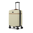 Bugatti Cannes 18.5" Hardside Carry-on Luggage - Putty-Made of lightweight and resistant ABS/PC with Pu trims