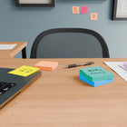 Staples Ultra Sticky Notes - 3" x 3" - Golden Hour Collection - 6 Pack-Flat design for easy stacking and storage