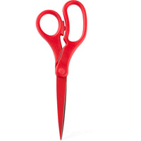 JAM Paper Heavy Duty Multi-Purpose Precision Scissors - 8" - Red-All-Purpose Straight Blade Scissors | Colour: Red