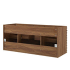 Modway Render 48" Single Sink Compatible Bathroom Vanity Cabinet - Walnut-Fixtures Not Included