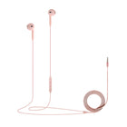 Basic Tech Wired Earbuds with Volume Control And Mic - Pink-Comfortable