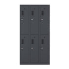 Ceha NH Series 2-Tier Locker with Front Hole Vents - Bank of 3 - Graphite Grey-Commercial-grade durability for heavy daily use