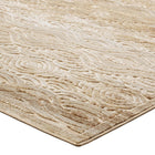 Modway Kennocha Rustic Vintage Abstract Waves Area Rug - 5 ft W x 8 ft L - Tan/Cream-Long-Lasting Material