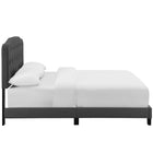 Modway Amelia Upholstered Fabric King Bed - Grey-Box Spring Required (Not Included)