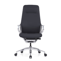 Nexten Pro Full Height Back Office Chair - Black-Premium genuine leather office Chair