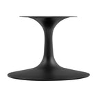 Modway Lippa 36" Round Faux Travertine Coffee Table - Black Travertine-Assembly Required