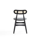 Manhattan Comfort Colbert 17.52" Industry Chic Upholstered Dining Chair - Black and Grey - Set of 4-Delivered to you Fully Assembled! No Assembly Required