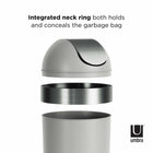 Umbra Venti 16-Gallon (62 L) Trash Can with Swing Top Lid - Grey Steel-Large 16.5 Gallon (62L) Capacity: Venti works with both 20-gal (75L) or 24-gal (90L) garbage bags, including draw-string and flap-tie bags